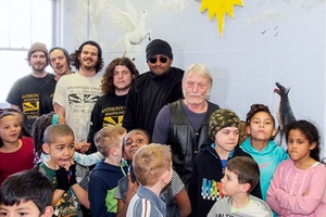 Group of adults and children